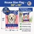 Patriotic Golden Retriever House Flag