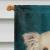 Longhair Chihuahua on Blue House Flag