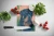 Peachy Sunset Rottweiler Glass Cutting Board