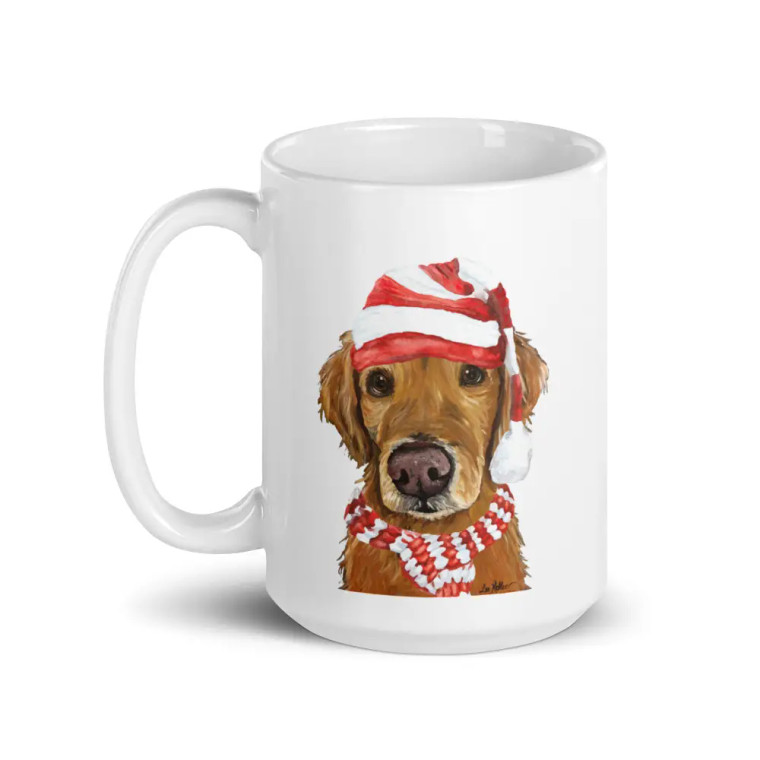 Golden Retriever Christmas Mug