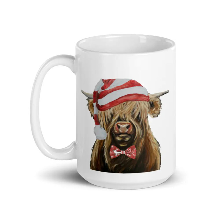 Highland Cow Christmas Mug