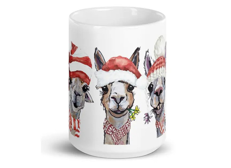 Alpaca Trio Christmas Mug