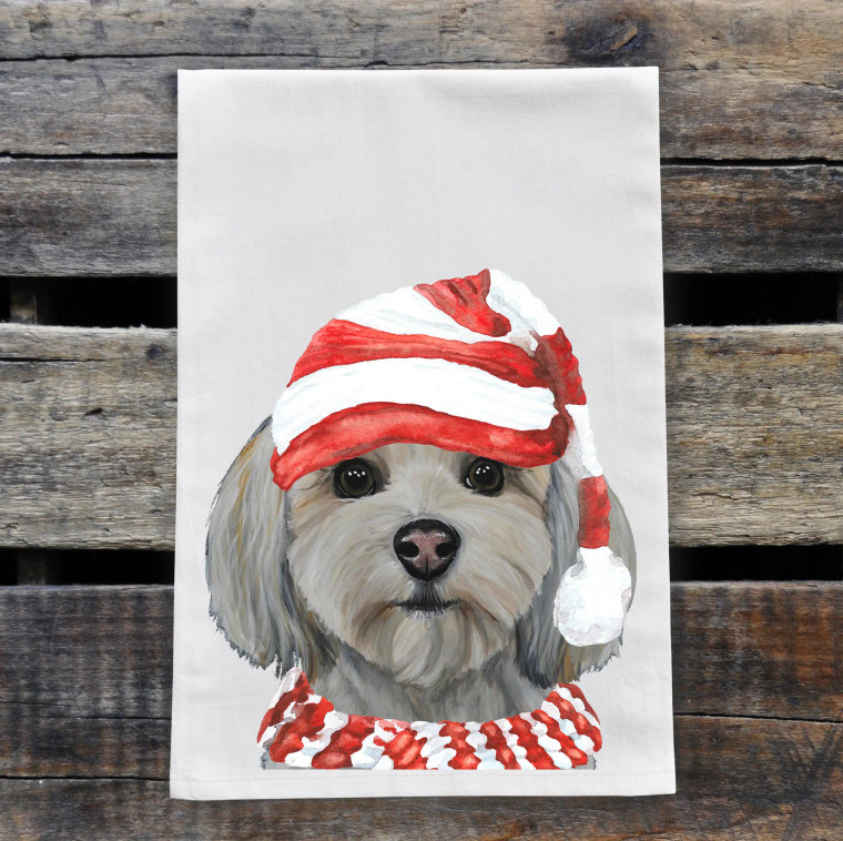 Havanese Christmas Kitchen Towel