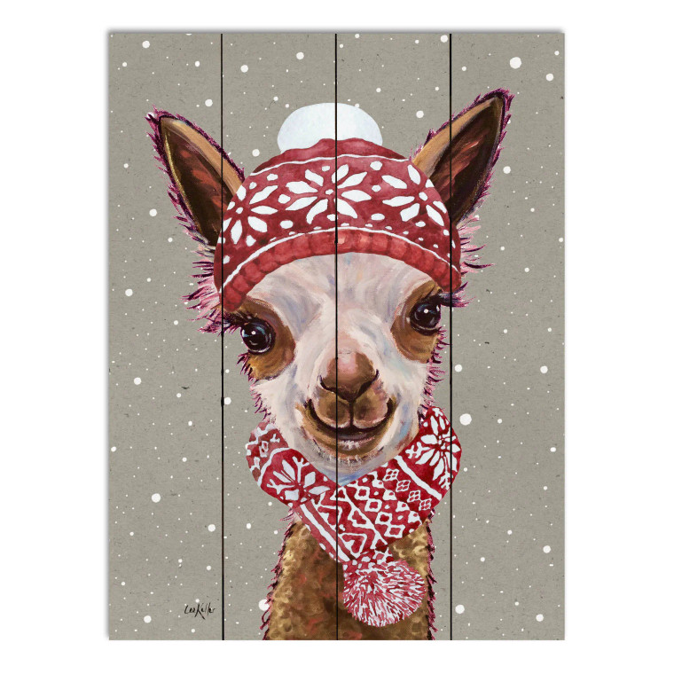 Winter Alpaca Art Print