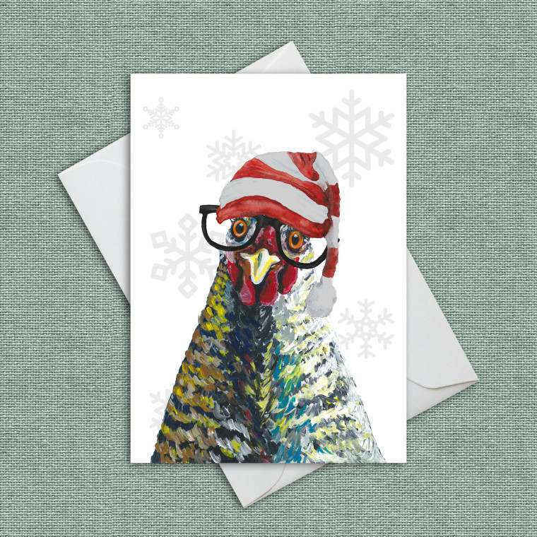 Chicken Christmas Cards - Set of 6