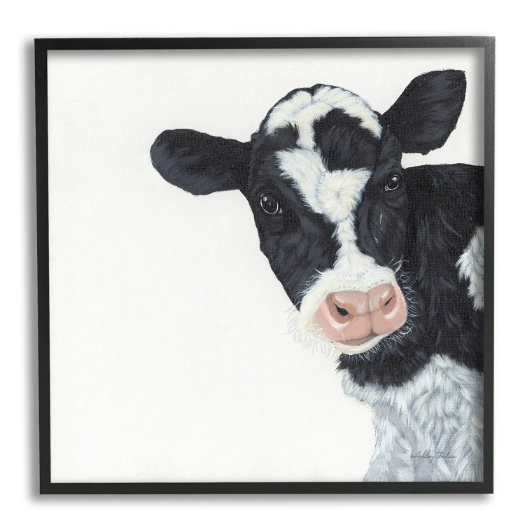 Holstein Calf Portrait Framed Art Print