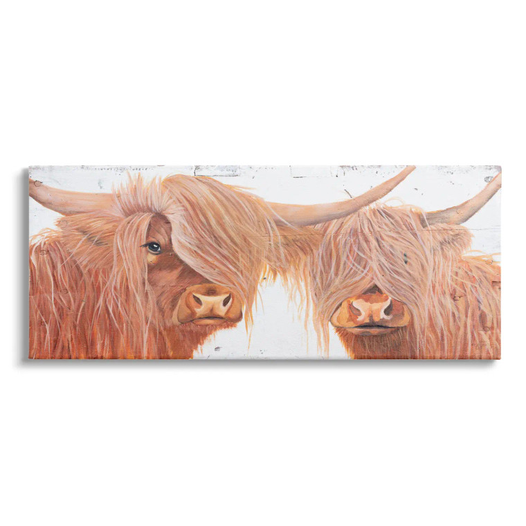 Highland Cow Pair Canvas Art