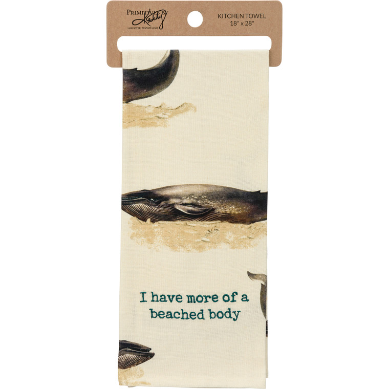 I Have More of a Beached Body - Whale Kitchen Towel