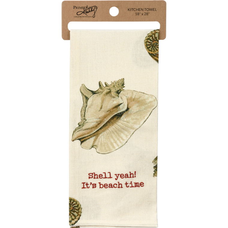 Shell Yeah! It's Beach Time - Kitchen Towel