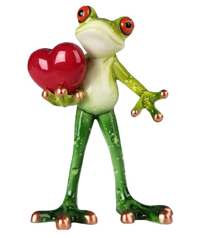 Tree Frog with Heart Figurine