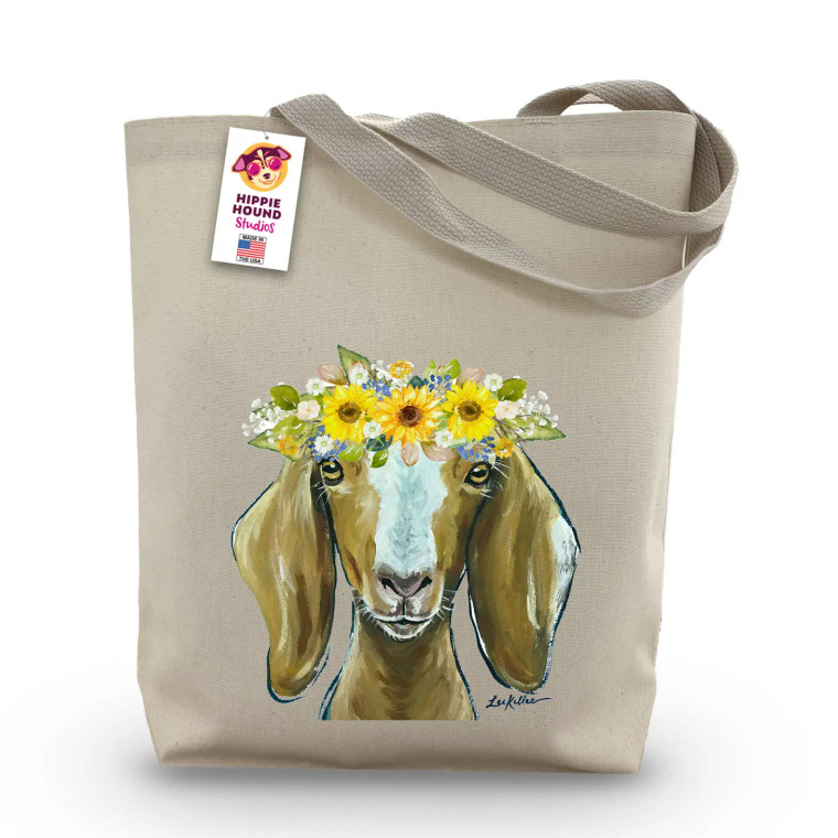 Yellow Daisy Goat Tote