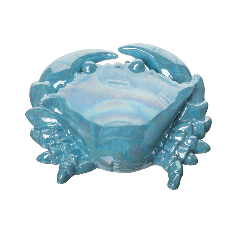 Iridescent Blue Crab Decorative Figurine