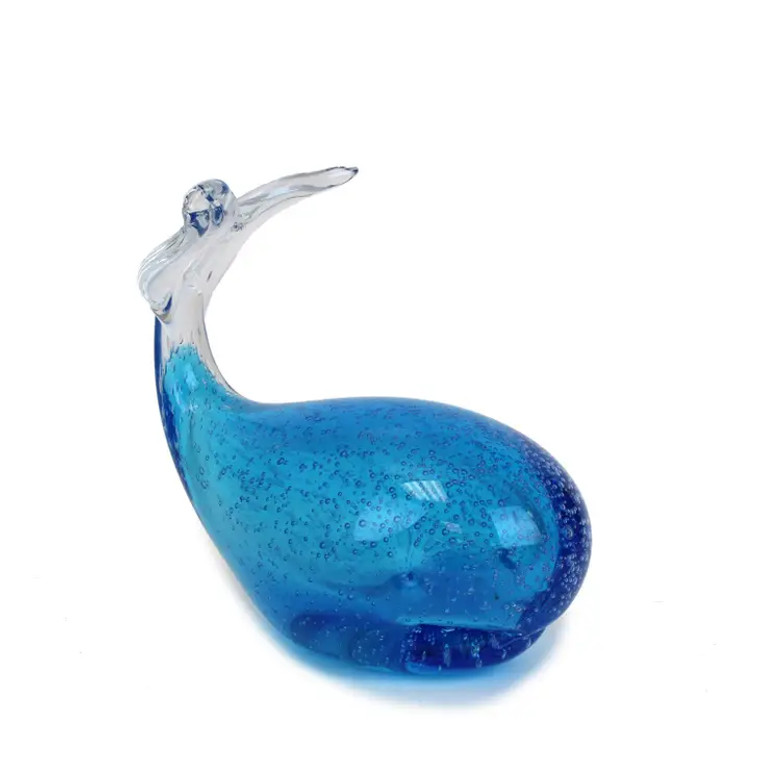 Glass Blue Whale Figurine -  Large