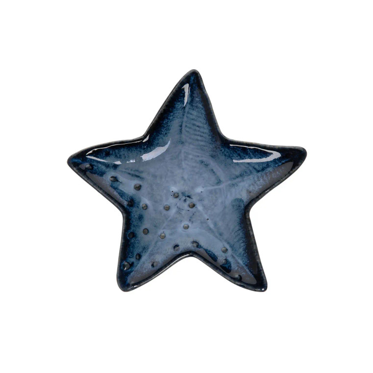 Navy Blue Starfish Trinket Dish