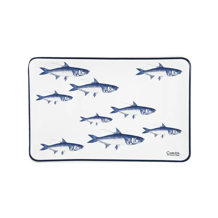 School of Blue Fish Trinket Dish