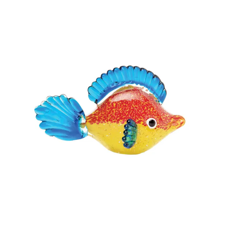 Colorful Art Glass Fish Figurine