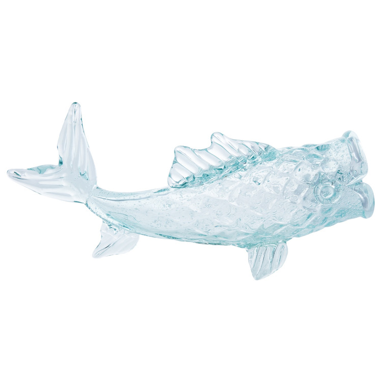 Turquoise Glass Fish Table Décor