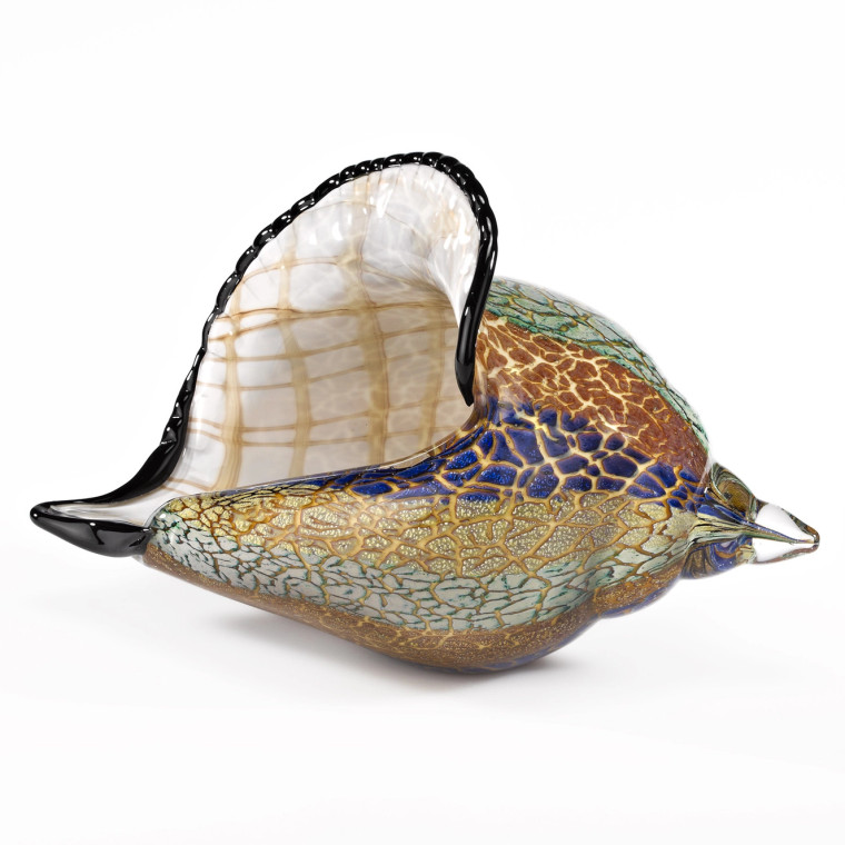 Large Artistic Glass Conch Shell 