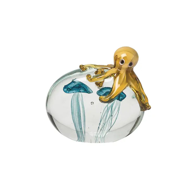 Glass Octopus & Jellyfish Figurine