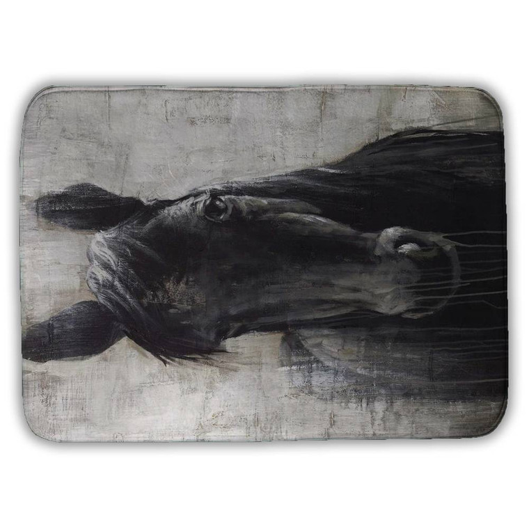 Sweet Black Horse Bath Mat