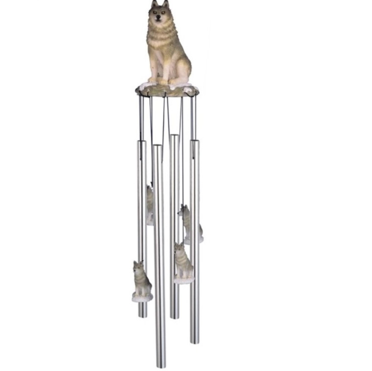 Sitting Wolf Wind Chime