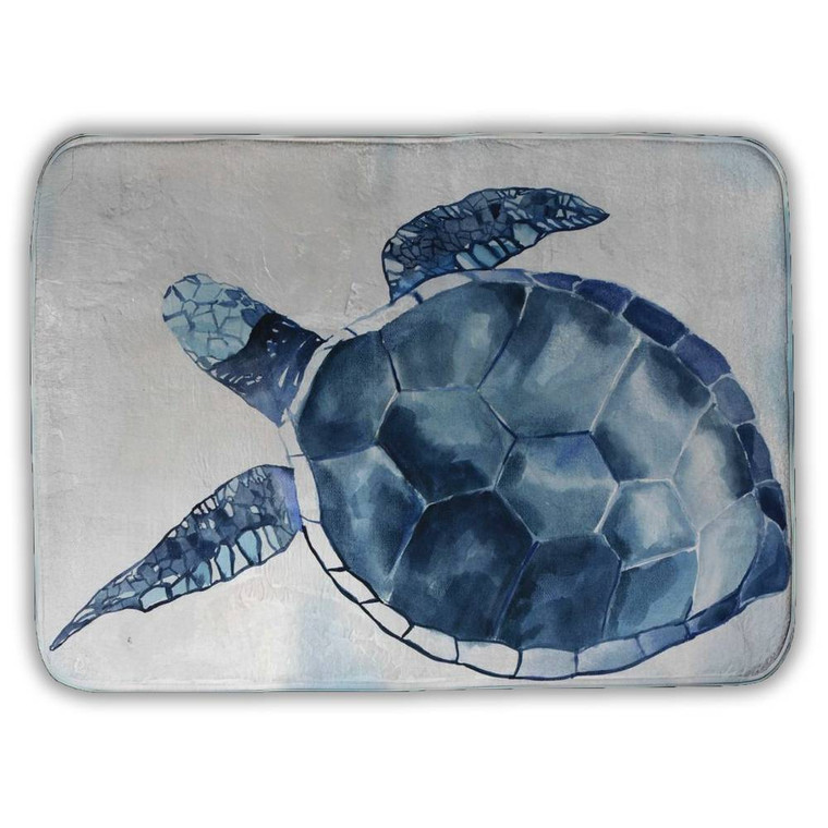 Blue Sea Turtle Bath Mat