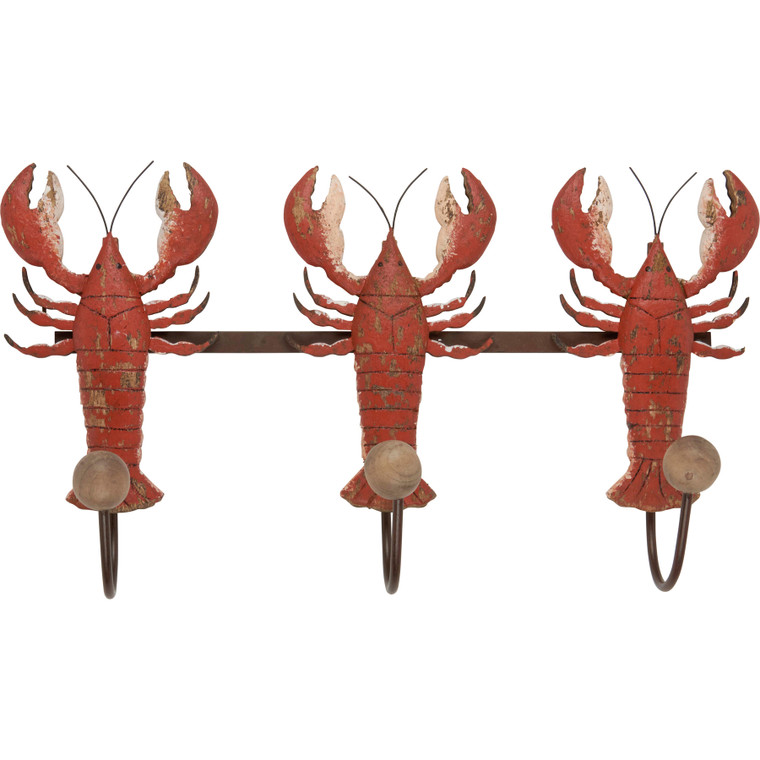 Red Lobsters Wall Hook Board