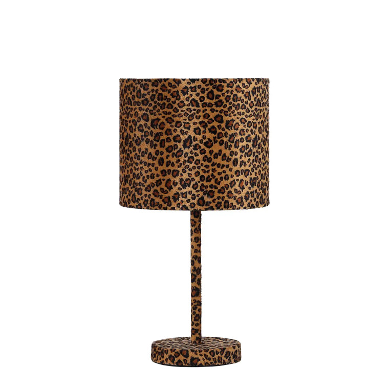 Faux Leopard Print Table Lamp