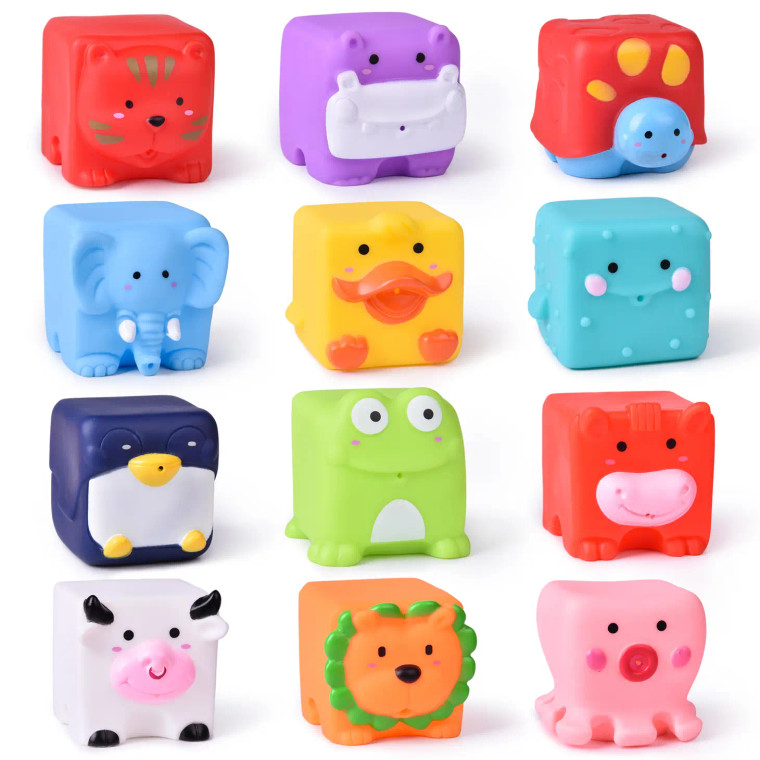 Animal Cube Squirter Toy Set - 12PC