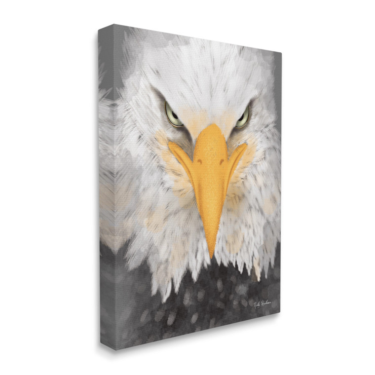 Intense Gaze Eagle Canvas Art Print