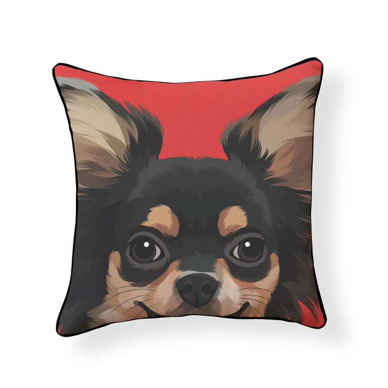 Peeking Chihuahua Throw Pillow