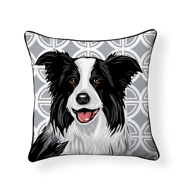 Border Collie Throw Pillow