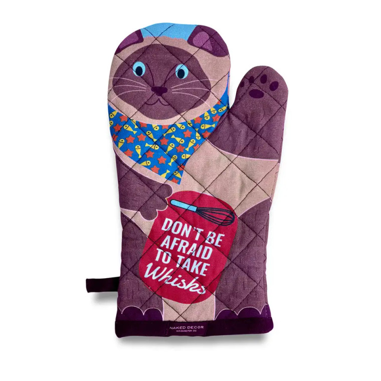 Don't Be Afraid to Take Whisks - Siamese Cat Oven Mitt