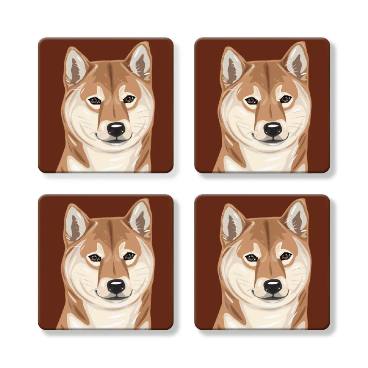 Shiba Inu Dog Coaster - Set of 4