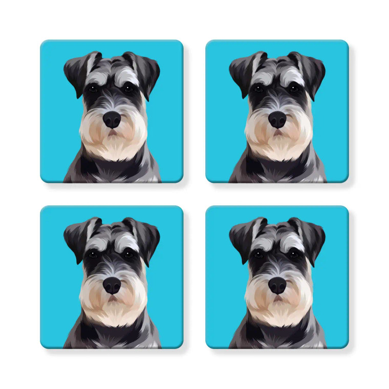 Schnauzer Coaster - Set of 4