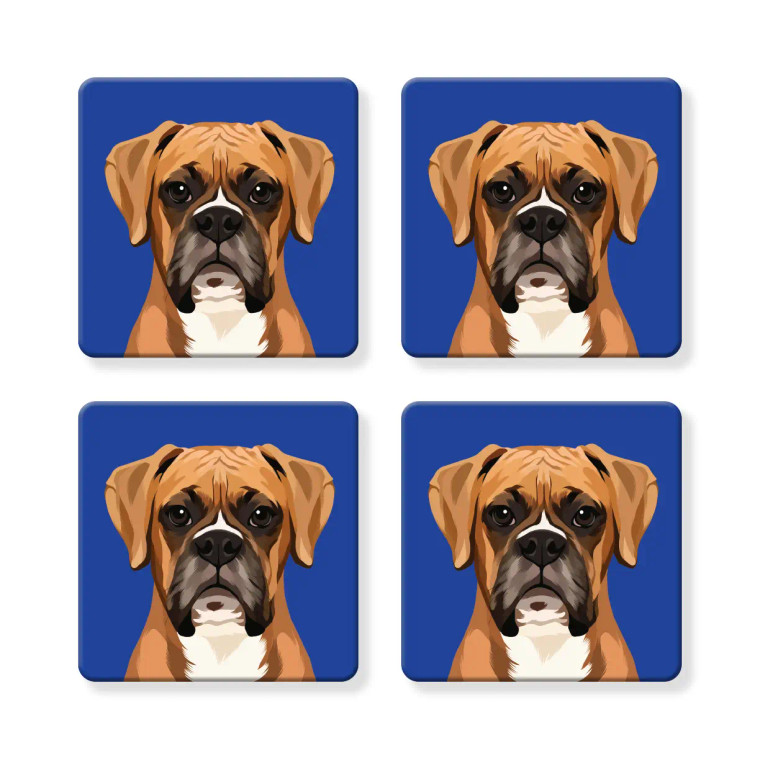 Boxer Coaster - Set of 4