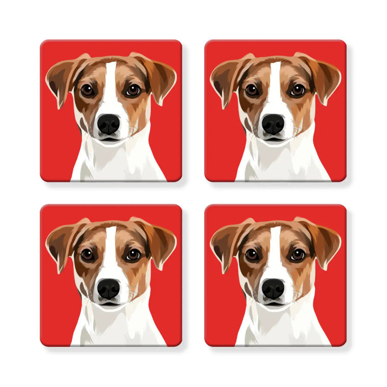 Jack Russell Coaster - Set of 4