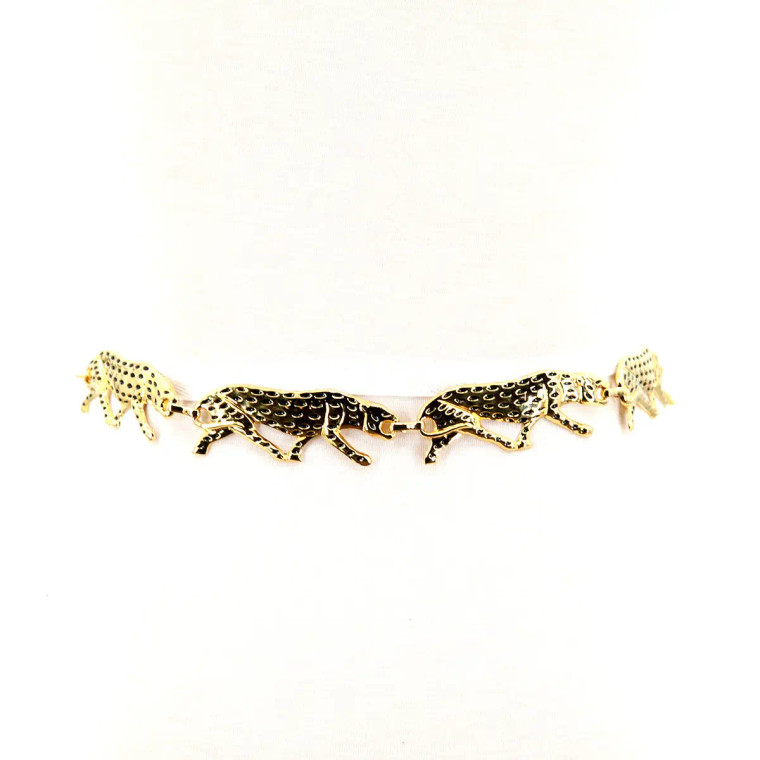 Gold Leopard Chain Belt