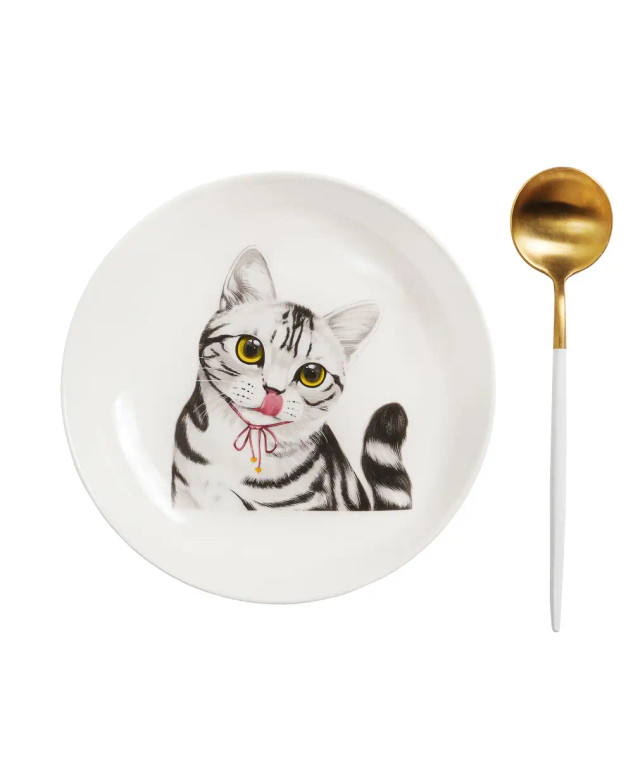 American Shorthair Cat Dinner Plate - 8"