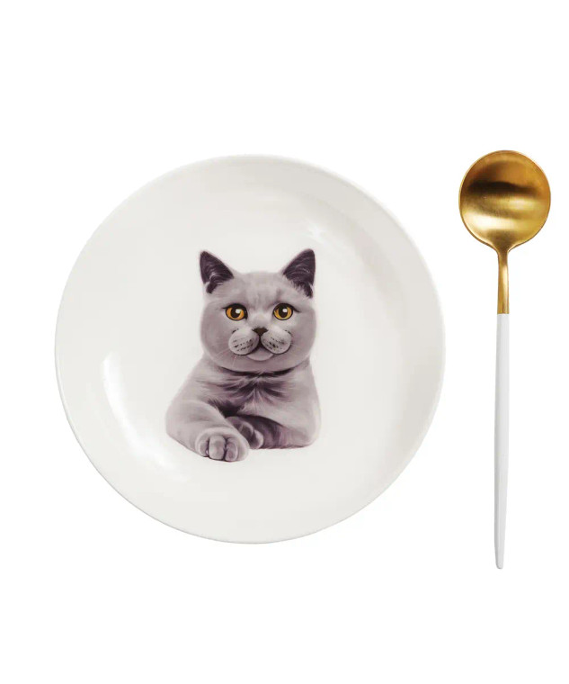 Chartreux Cat Dinner Plate - 8"