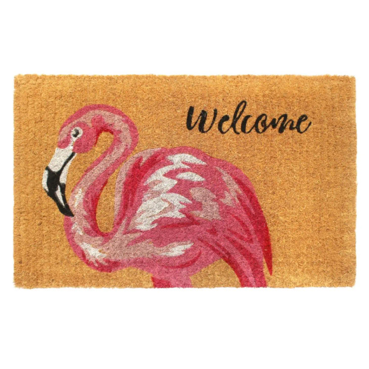 Pink Flamingo Welcome Doormat