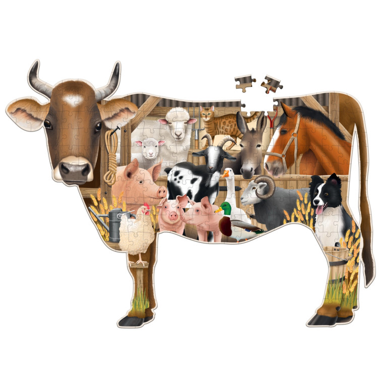 Cow Shaped Farm Puzzle