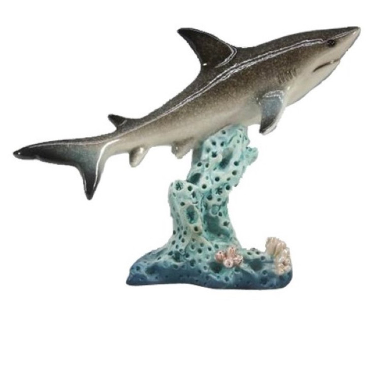 Shark On Coral Figurine