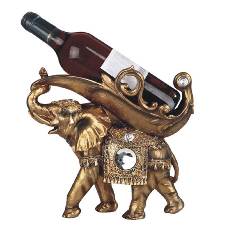 Brass Elephant Wine Bottle Holder