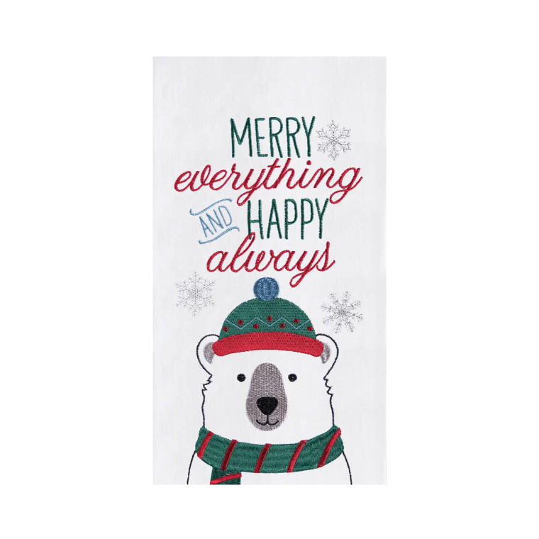 Merry Christmas - Polar Bear Christmas Kitchen Towel