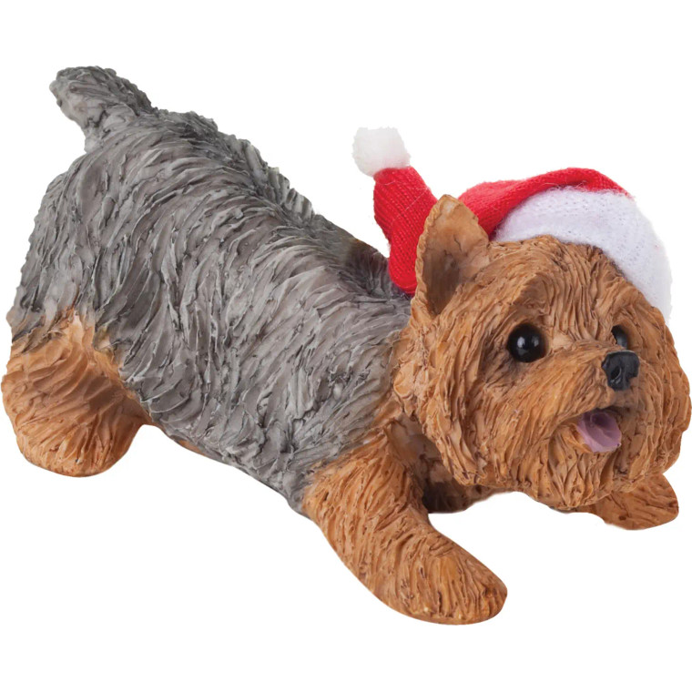 Santa Yorkie Figurine