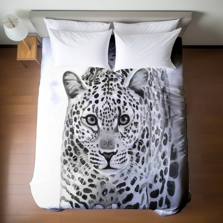 Prowling Leopard Duvet Cover - Queen