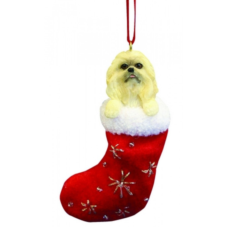Pekingese Stocking Christmas Ornament