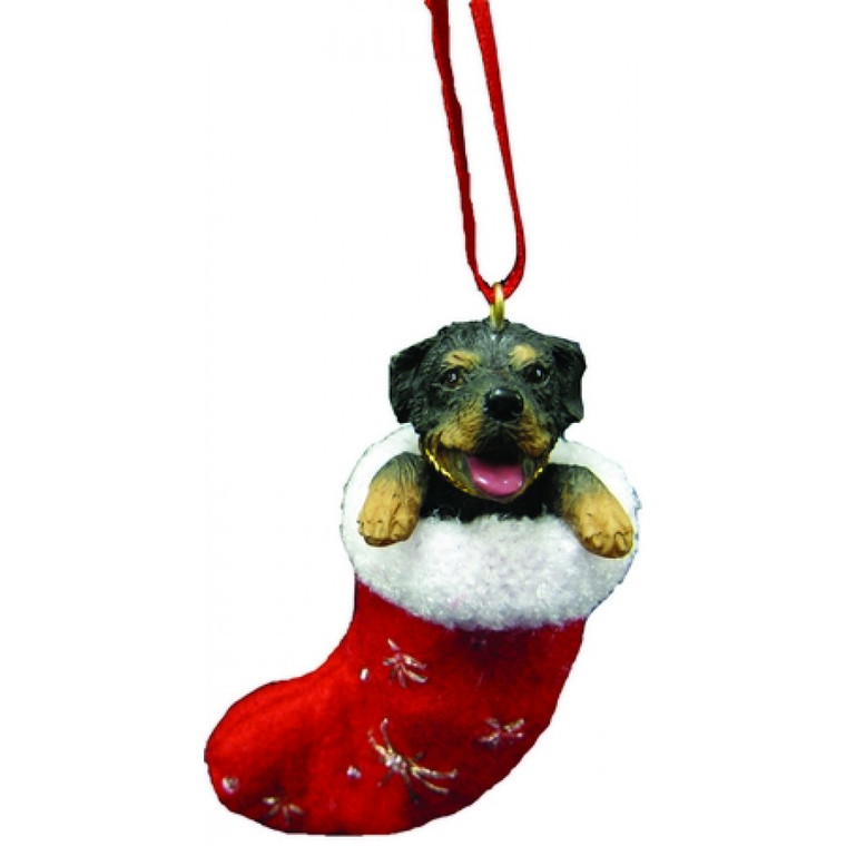 Rottweiler Stocking Christmas Ornament