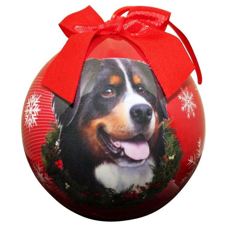 Bernese Mountain Dog Christmas Ball Ornament